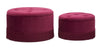 Puff/Contenitore Lines New Coppia Bordeaux cm Ø 71x41-55x33 (2)