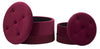 Puff/Contenitore Lines New Coppia Bordeaux cm Ø 71x41-55x33 (4)