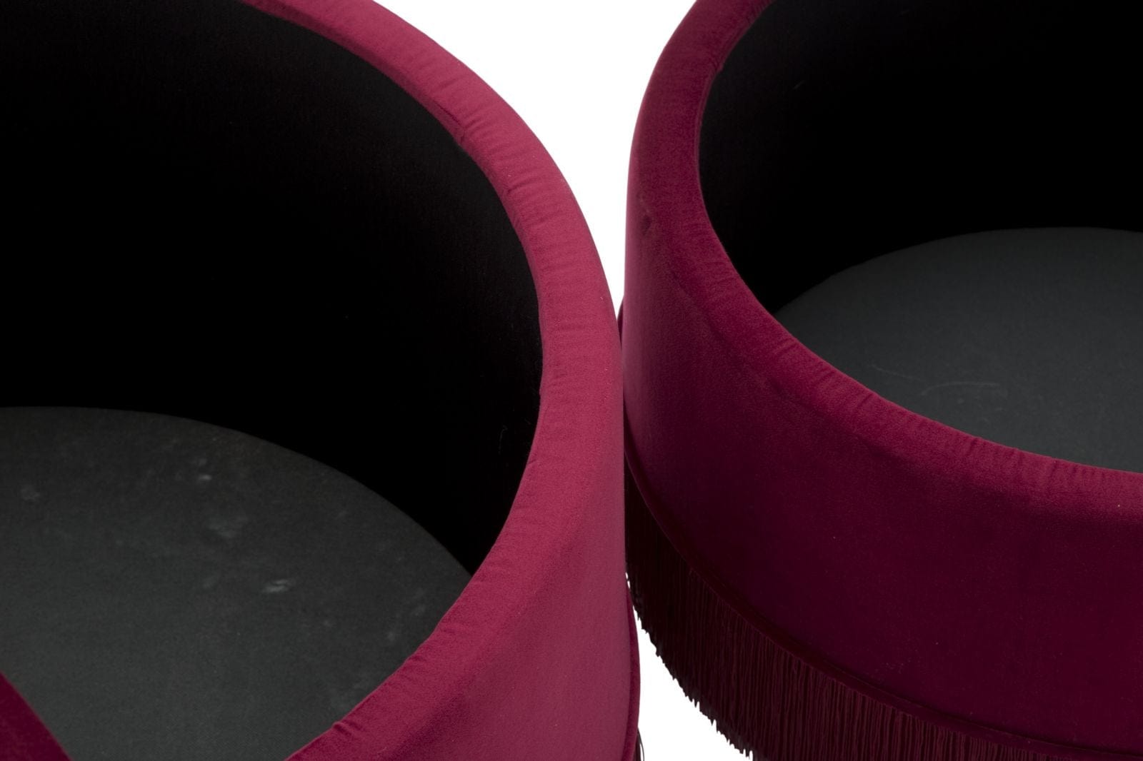 Puff/Contenitore Lines New Coppia Bordeaux cm Ø 71x41-55x33 (8)