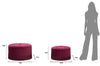 Puff/Contenitore Lines New Coppia Bordeaux cm Ø 71x41-55x33 (9)