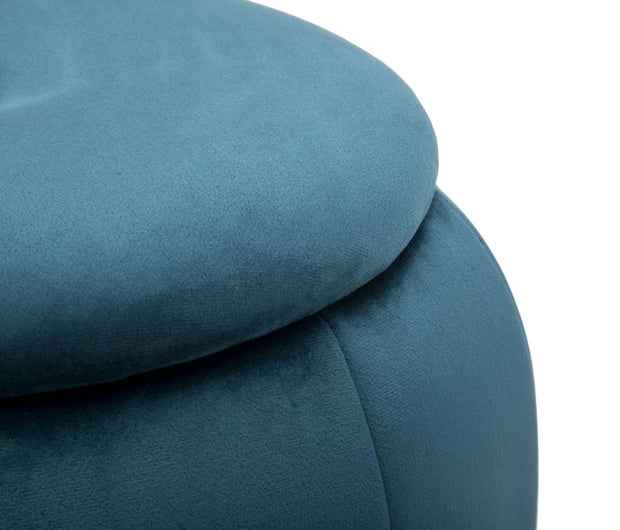 Puff/Contenitore Paris Ottanio/Gold cm Ø 43x43 (5)