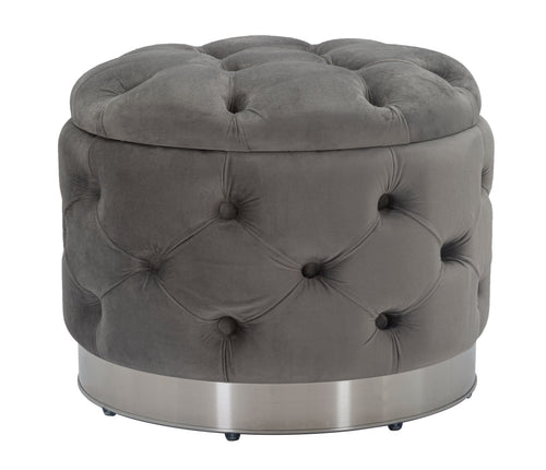 Puff Contenitore Rich Grigio cm Ø 55x42