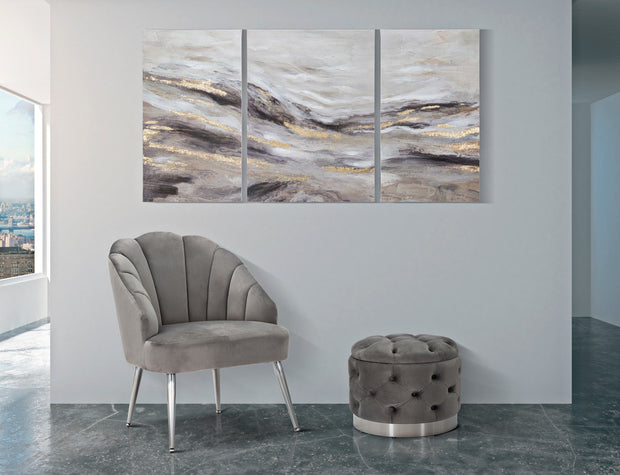 Puff Contenitore Rich Grigio cm Ø 55x42 (1)