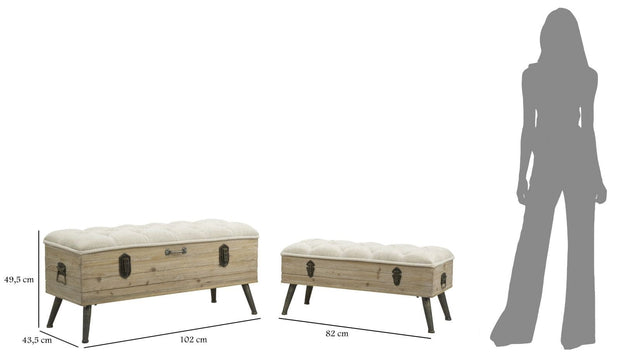 Puff/Contenitore Tirana Coppia cm 102x43,5x49,5 - 82x36x37 (12)