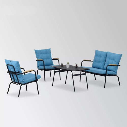 Salotto da giardino 4 posti Beymen Blu