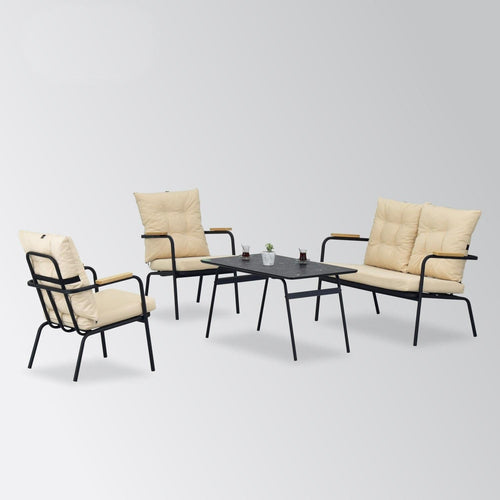 Salotto da giardino 4 posti Beymen Crema