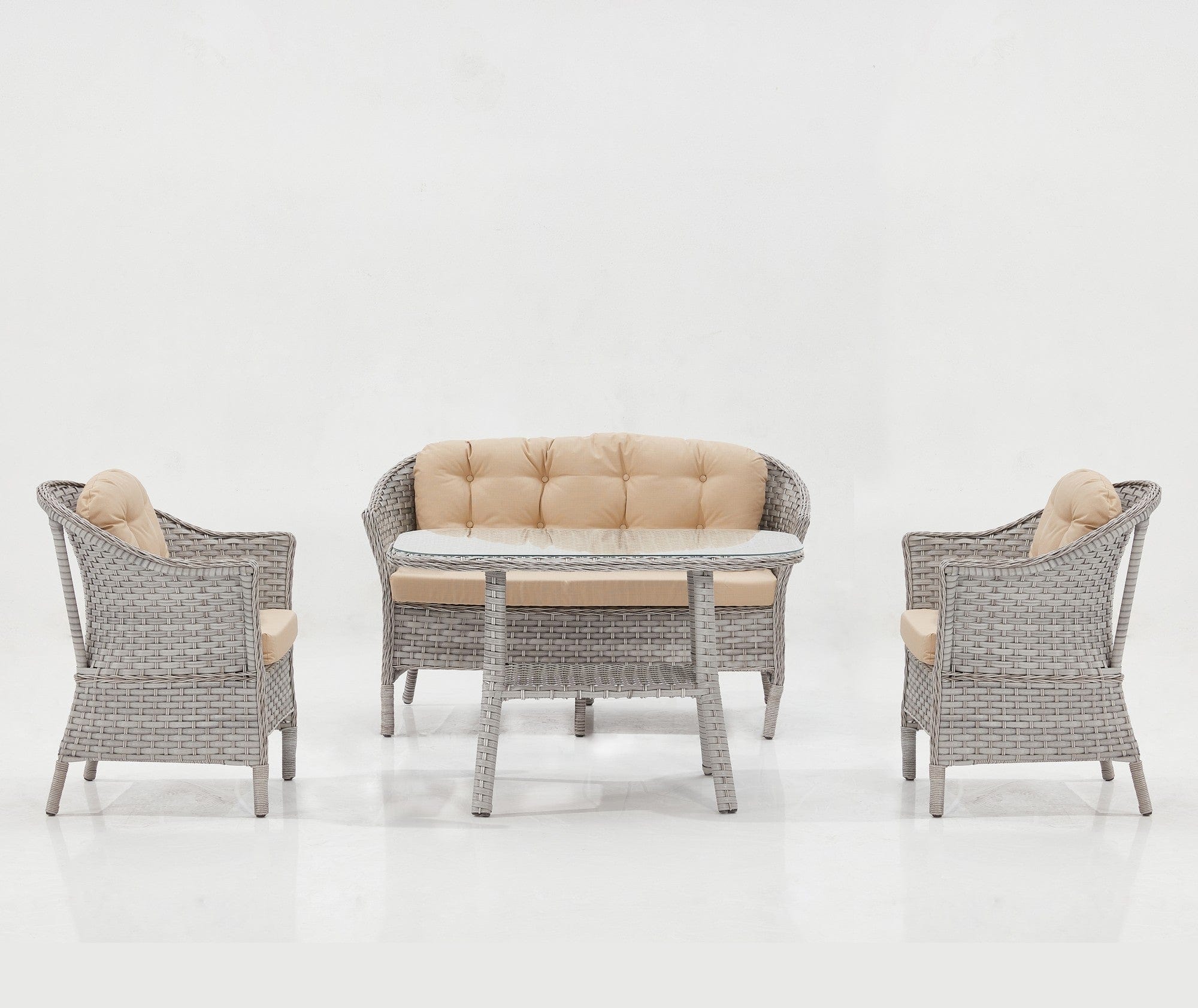 Salotto da giardino 4 posti Luna Fas Beige (5)