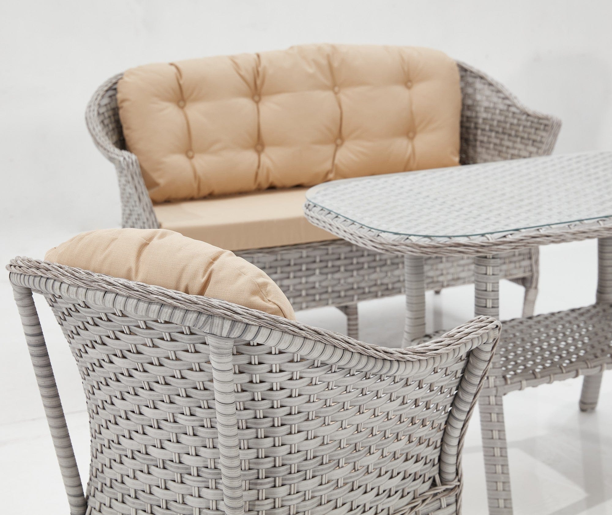 Salotto da giardino 4 posti Luna Fas Beige (9)