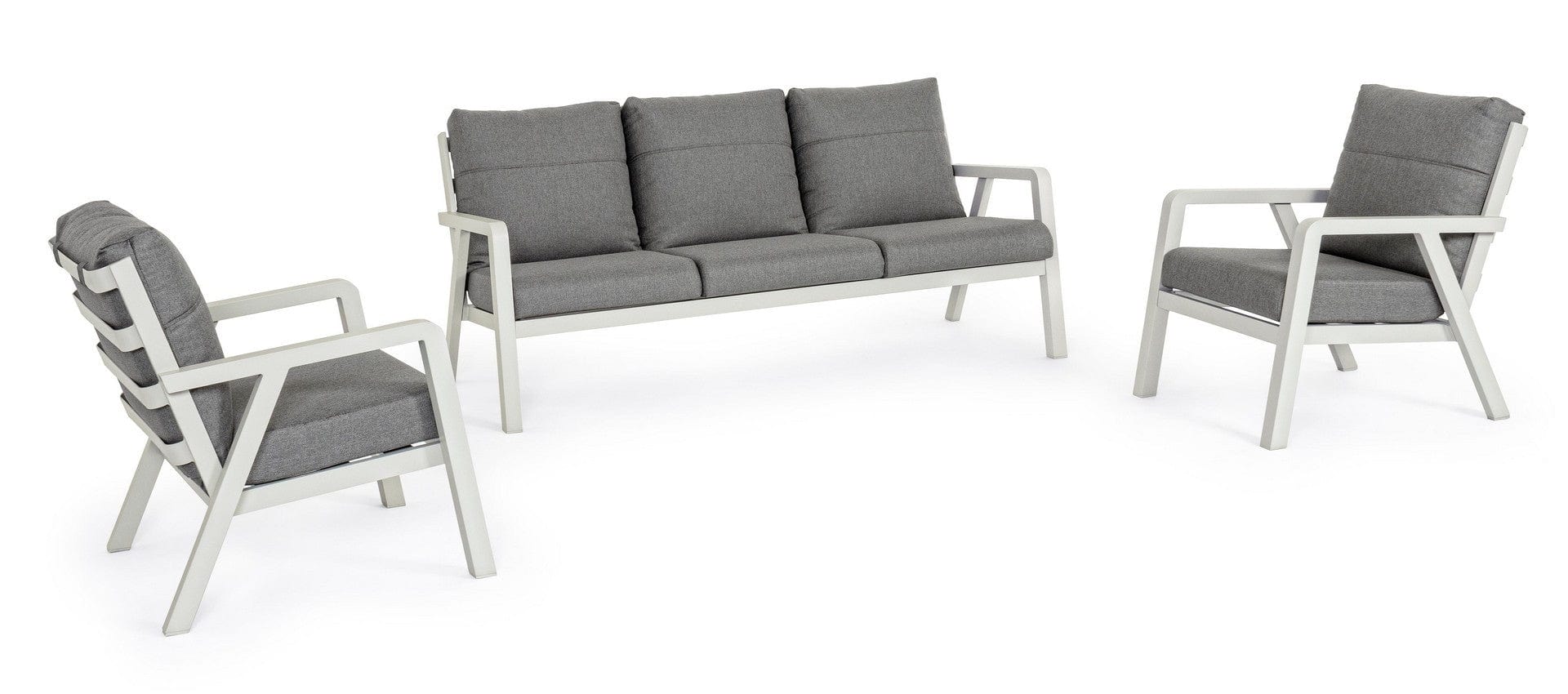 Bizzotto Salotto da giardino 5 posti Truman Grigio