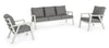 Bizzotto Salotto da giardino 5 posti Truman Grigio