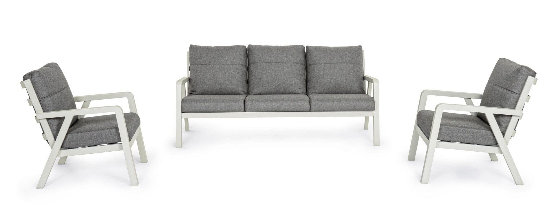 Bizzotto Salotto da giardino 5 posti Truman Grigio