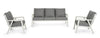 Bizzotto Salotto da giardino 5 posti Truman Grigio