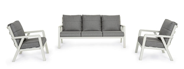 Bizzotto Salotto da giardino 5 posti Truman Grigio