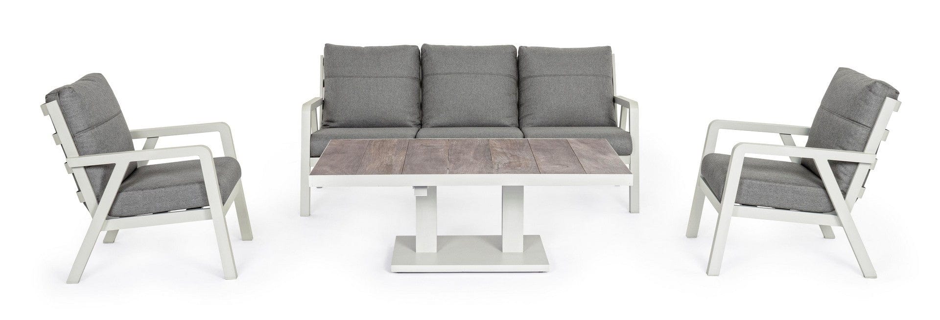 Bizzotto Salotto da giardino 5 posti Truman Grigio
