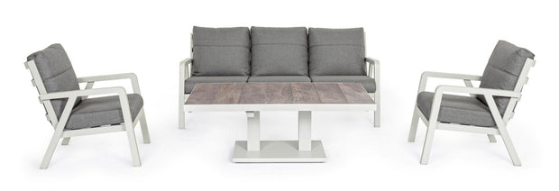 Bizzotto Salotto da giardino 5 posti Truman Grigio