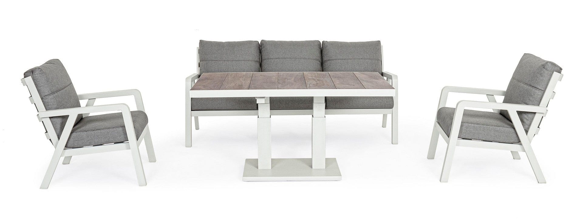 Bizzotto Salotto da giardino 5 posti Truman Grigio