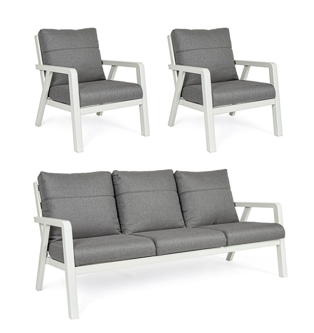 Bizzotto Salotto da giardino 5 posti Truman Grigio