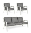 Bizzotto Salotto da giardino 5 posti Truman Grigio