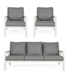 Bizzotto Salotto da giardino 5 posti Truman Grigio