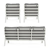 Bizzotto Salotto da giardino 5 posti Truman Grigio