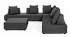 Bizzotto Salotto da giardino modulare 5 posti con pouf Piper Antracite