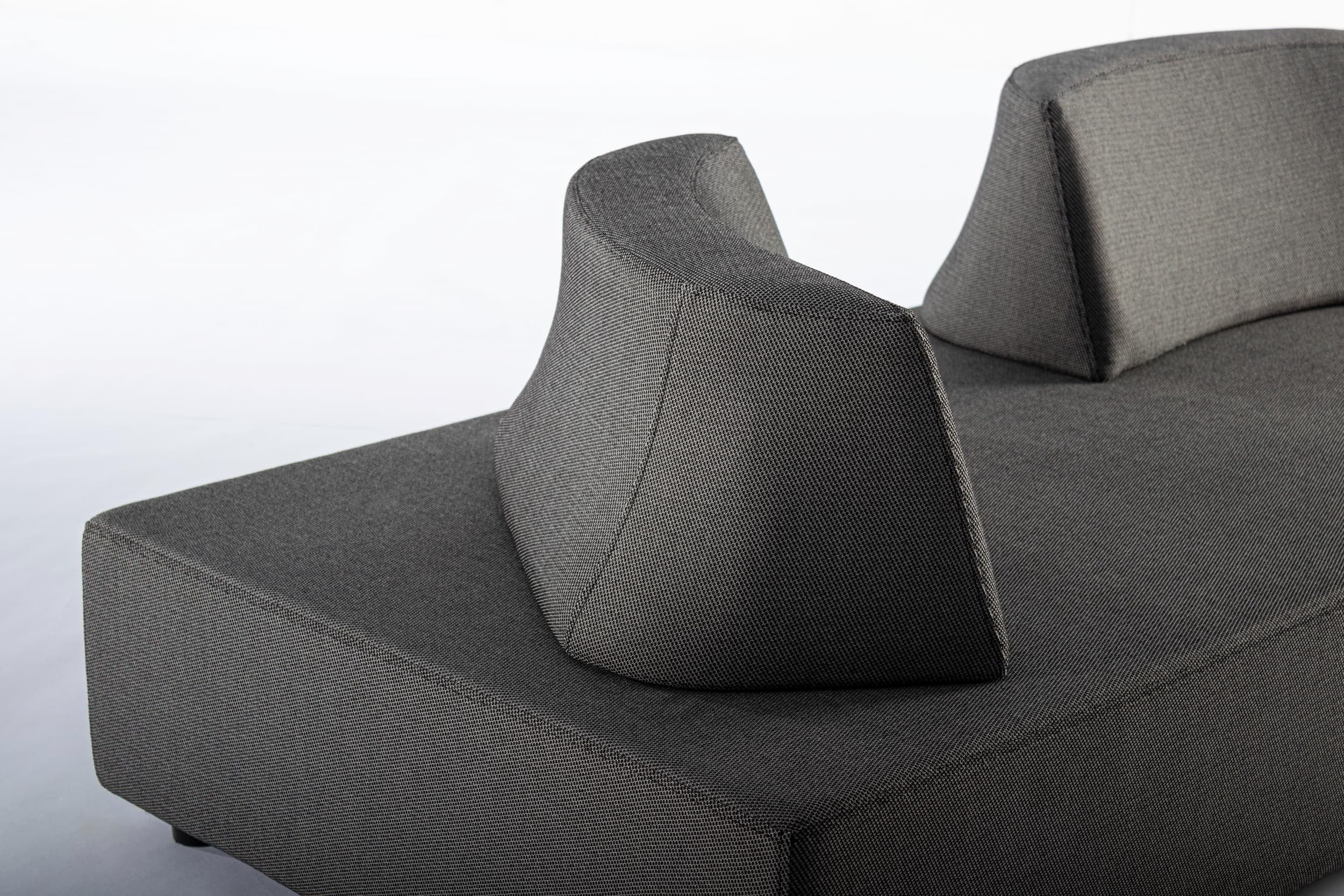 Bizzotto Salotto da giardino modulare 5 posti con pouf Piper Antracite