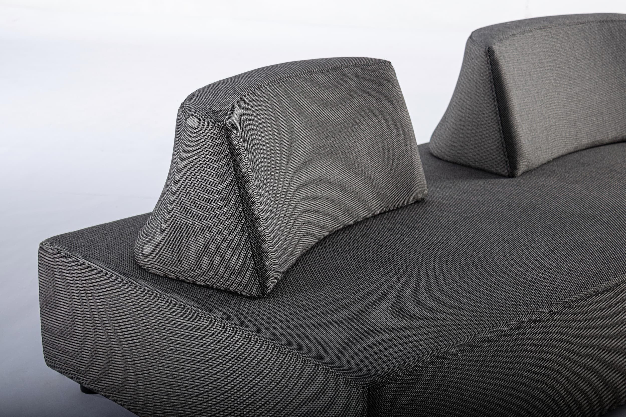 Bizzotto Salotto da giardino modulare 5 posti con pouf Piper Antracite
