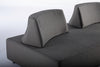 Bizzotto Salotto da giardino modulare 5 posti con pouf Piper Antracite