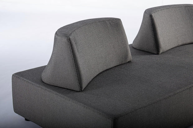 Bizzotto Salotto da giardino modulare 5 posti con pouf Piper Antracite