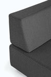 Bizzotto Salotto da giardino modulare 5 posti con pouf Piper Antracite