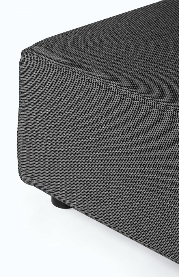 Bizzotto Salotto da giardino modulare 5 posti con pouf Piper Antracite