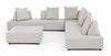 Bizzotto Salotto da giardino modulare 5 posti con pouf Piper Beige