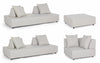 Bizzotto Salotto da giardino modulare 5 posti con pouf Piper Beige