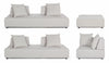 Bizzotto Salotto da giardino modulare 5 posti con pouf Piper Beige