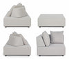 Bizzotto Salotto da giardino modulare 5 posti con pouf Piper Beige
