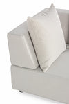 Bizzotto Salotto da giardino modulare 5 posti con pouf Piper Beige