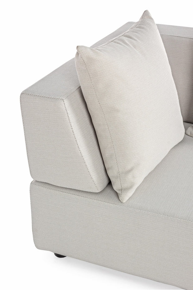 Bizzotto Salotto da giardino modulare 5 posti con pouf Piper Beige