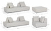 Bizzotto Salotto da giardino modulare 5 posti con pouf Piper Beige