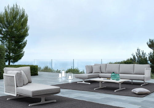 Bizzotto Salotto da giardino modulare 5 posti con tavolino Althea Grigio