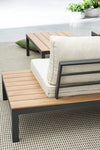 Bizzotto Salotto da giardino modulare 5 posti con tavolino Elias Beige