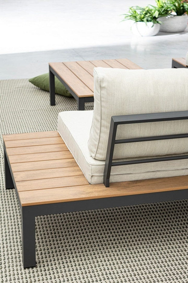 Bizzotto Salotto da giardino modulare 5 posti con tavolino Elias Beige