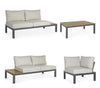 Bizzotto Salotto da giardino modulare 5 posti con tavolino Elias Beige