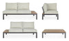 Bizzotto Salotto da giardino modulare 5 posti con tavolino Elias Beige