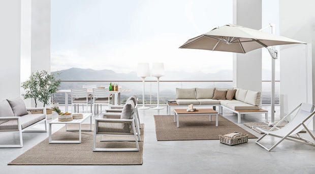 Bizzotto Salotto da giardino modulare 5 posti con tavolino Elias Beige