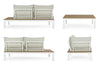 Bizzotto Salotto da giardino modulare 5 posti con tavolino Elias Beige