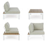 Bizzotto Salotto da giardino modulare 5 posti con tavolino Elias Beige
