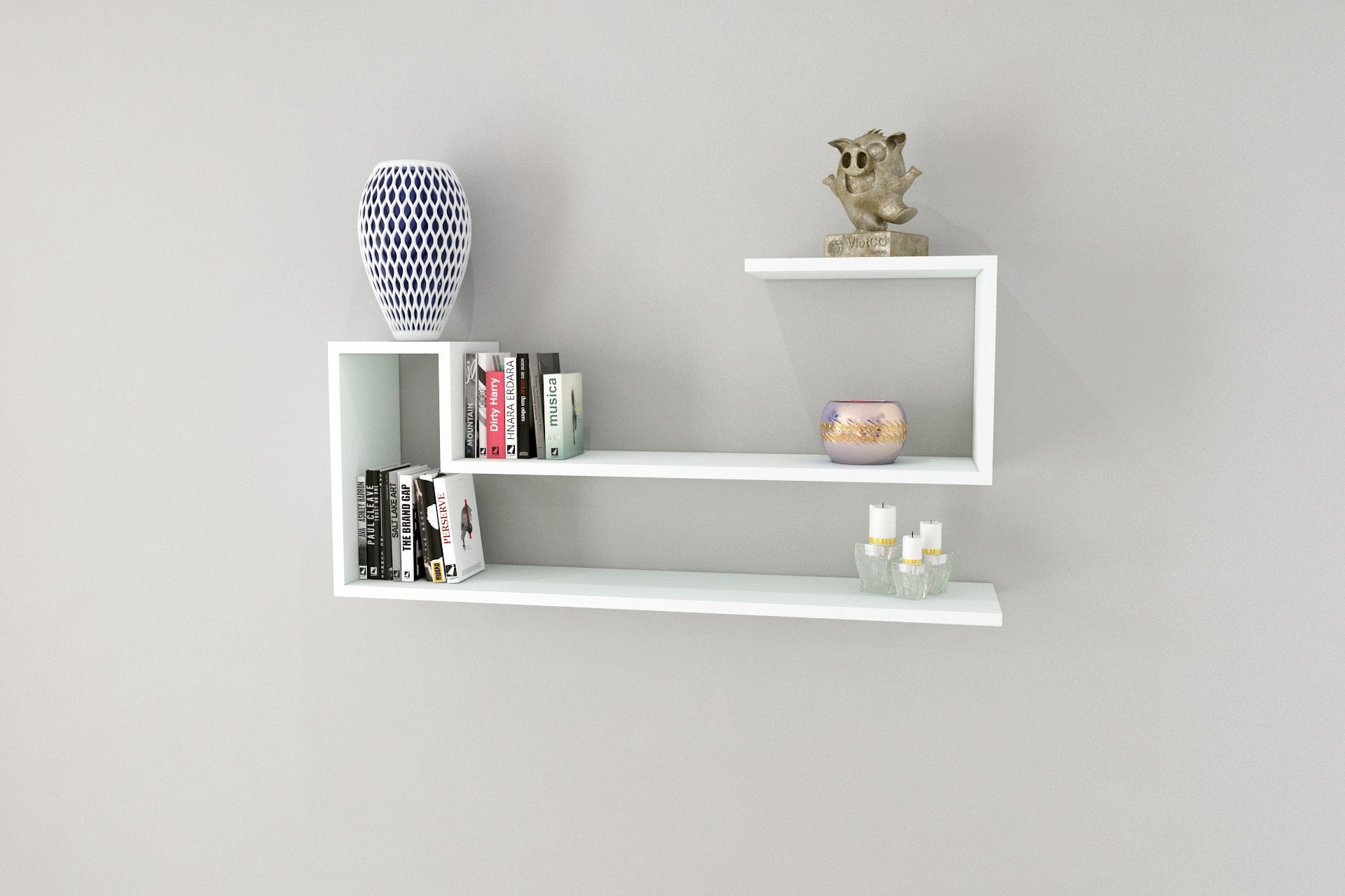 Scaffale da muro Airy Bianco