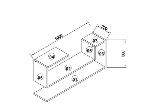 Scaffale da muro Airy Bianco (1)