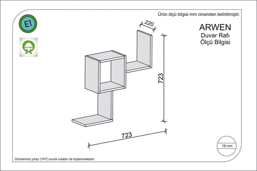Scaffale da muro Arwen Bianco (1)