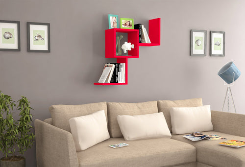 Scaffale da muro Arwen Rosso
